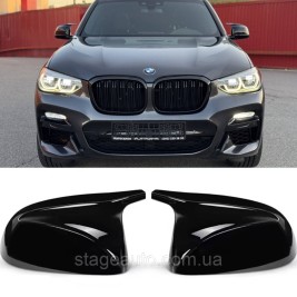 Накладки на зеркала M-performance BMW БМВ X3 X4 series G01 G02 Черный глянец