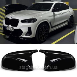 Накладки на зеркала M-performance BMW БМВ X4 X3 series G02 G01 Черный глянец