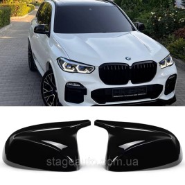 Накладки на зеркала M-performance BMW БМВ X5 X6 series G05 G06 Черный глянец