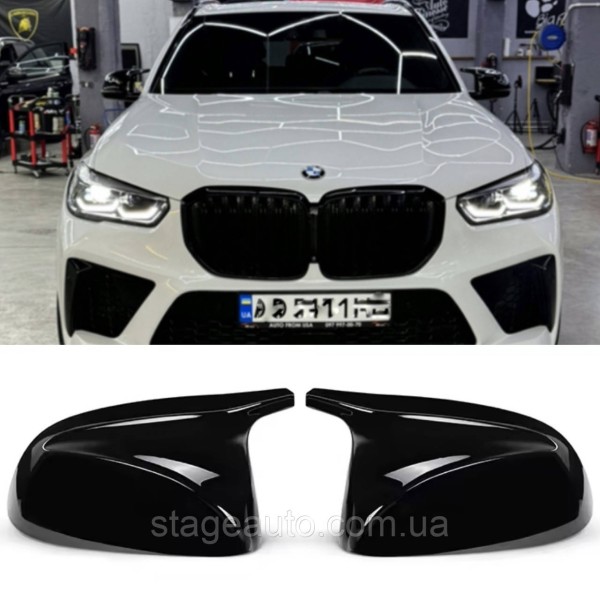 Накладки на зеркала M-performance BMW БМВ X5 X6 series G05 G06 Черный глянец