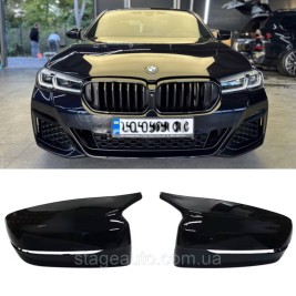 Накладки на зеркала M-performance BMW БМВ 5 series G30 G31 Черный глянец