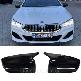 Накладки на зеркала M-performance BMW БМВ 8 series G14 G15 G16 Черный глянец