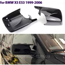 Накладки на зеркала M-performance BMW БМВ X5 series E53 1999-2006 Черный глянец