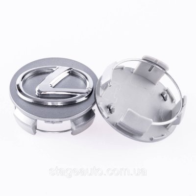 Ковпачки заглушки в литі диски LEXUS Лексус, 62 мм темно сірі 42603-33080