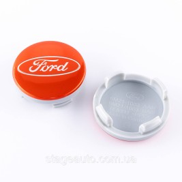 Колпачки заглушки на литые диски FORD Форд 54 мм Красные 6M21-1003