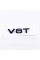 Эмблема шильдик на крылья, значок на крыло Audi Ауди V8T Черный глянец пара 2шт