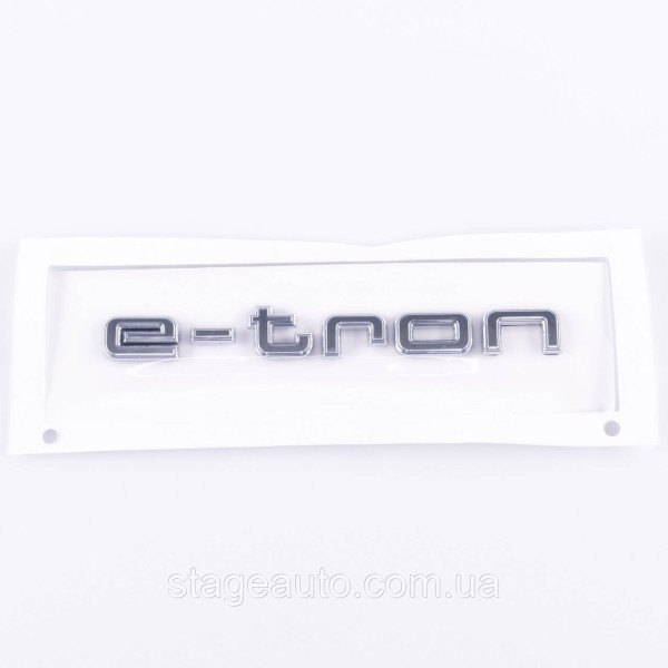 Nameplate on the trunk , trunk emblem Audi Audi e-tron e- tron Chrome