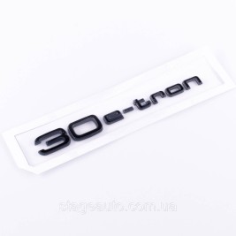 Шильдик на багажник, эмблема багажника Audi Ауди 30 e-tron 30 е-трон Черный