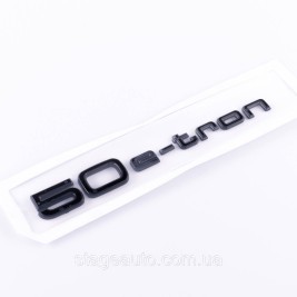 Шильдик на багажник, эмблема багажника Audi Ауди 50 e-tron 50 е-трон Черный