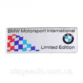 Металлический шильдик эмблема BMW Motorsport Limited Editon БМВ 80*30 мм