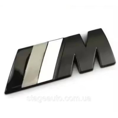 Металева емблема (логотип) M Power BMW (БМВ) шильдик на багажник 8.9 x 2.9см