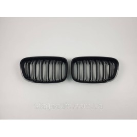 Ноздри на BMW 1 Series F20 / F21 2011-2015 год Черные Глянцевые ( Двойные M-Look )