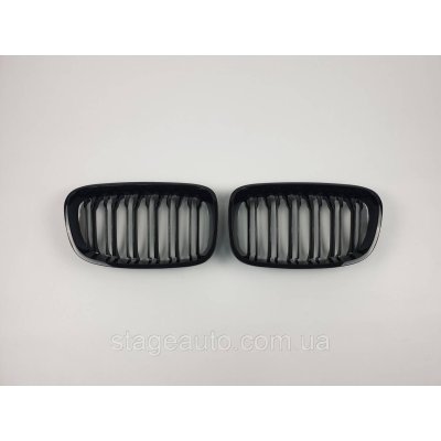 Ніздрі на BMW 1 Series F20 / F21 2011-2015 рік Чорні Глянцеві ( Подвійні M-Look)
