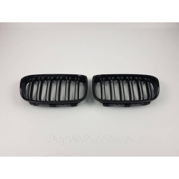 Ноздри на BMW 1 Series F20 / F21 2011-2015 год Черные Глянцевые ( Двойные M-Look )