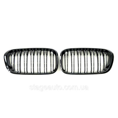 Ноздрі на BMW 1 Series F20 / F21 2015-2019 рік Чорні Глянцеві ( Подвійні M-Look)