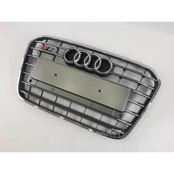 Radiator grille Audi A6 2011-2014 year Gray with chrome ( in S-Line style)