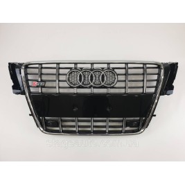 Решетка радиатора Audi A5 2007-2011год Черная с хромом (в стиле S-Line)