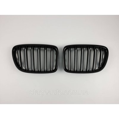 Ніздрі на BMW X1 E84 2012-2015 рік Чорні Глянсові ( Подвійні M-Look)