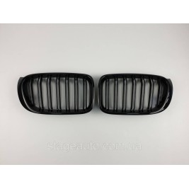 Ноздри на BMW X3 F25 2014-2017 год Черные Глянцевые ( Двойные M-Look )
