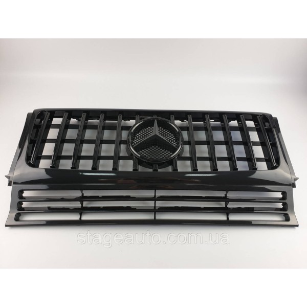 Решетка радиатора на Mercedes G-Class W463 1990-2018 год GT Panamericana ( Черная глянцевая )