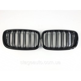 Ноздри на BMW X5 E70 2007-2013 год Черные Глянцевые ( Двойные M-Look )