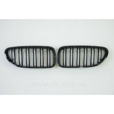 Ноздрі на BMW 6 Series F06 / F12 / F13 2012-2017 рік Чорні Глянсові ( Подвійні M-Look)