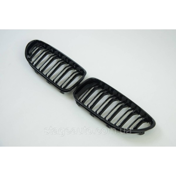 Ноздри на BMW 6 Series F06 / F12 / F13 2012-2017 год Черные Глянцевые ( Двойные M-Look )