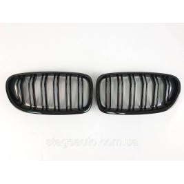 Ноздри на BMW 5 Series E60 2003-2010 год Черные Глянцевые ( Двойные M-Look )