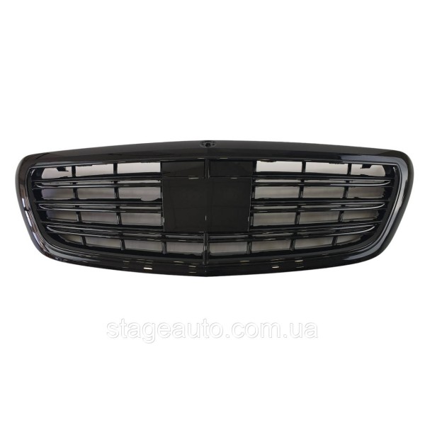 Решетка радиатора на Mercedes S-Class W222 2013-2020 года Full Black ( S63 AMG ) под Night Vision