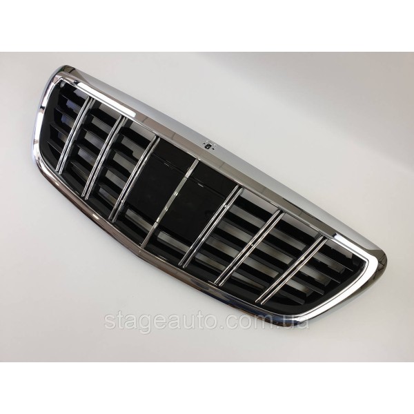 Решетка радиатора на Mercedes S-Class W222 2013-2020 год GT Panamericana ( Черная с хромом )
