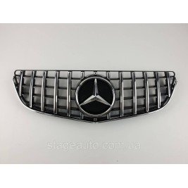 Решетка радиатора на Mercedes E-Class Coupe C207 2013-2017 год GT Panamericana ( Черная с вертикальными хром п