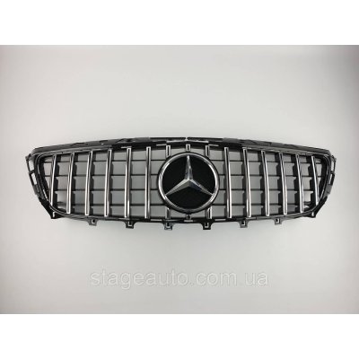 Решітка радіатора на Mercedes CLS-Class C218 2011-2014 рік GT Panamericana (Чорна з вертикальними полосками)