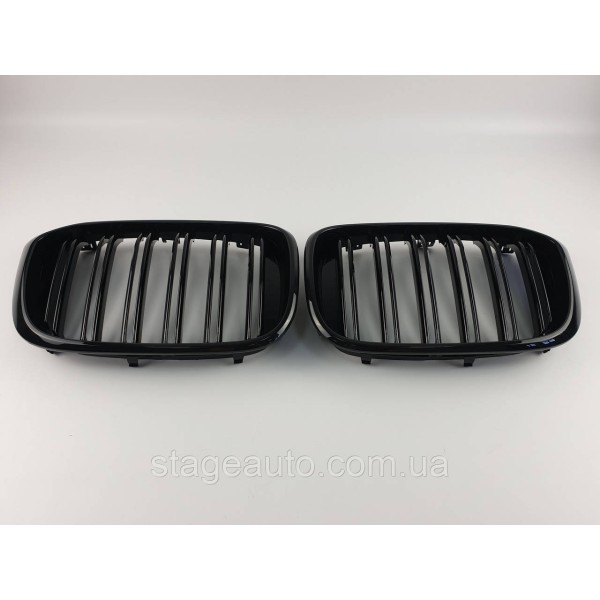 Ноздри на BMW X3 G01 2017-2021 год Черные Глянцевые ( Двойные M-Look )