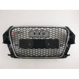 Решетка радиатора Audi Q3 2011-2014год Черная с хромом (в стиле RS)