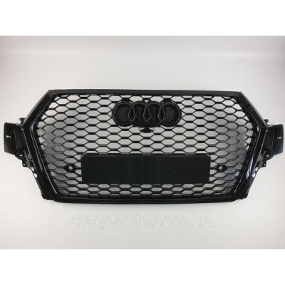 Решітка радіатора Audi Q7 2015-2020 рік Чорна (в стилі RS)
