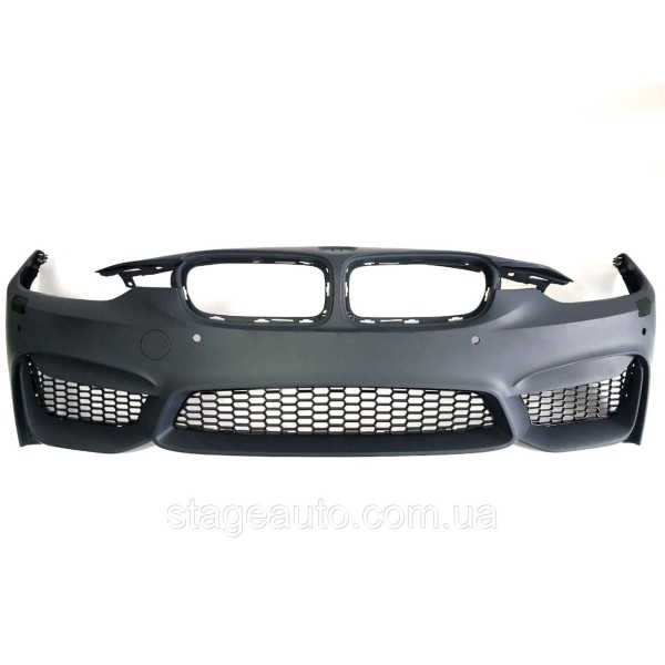 Передний бампер на BMW 3 Series F30 2012-2018 год ( в стиле BMW M3 F80 )