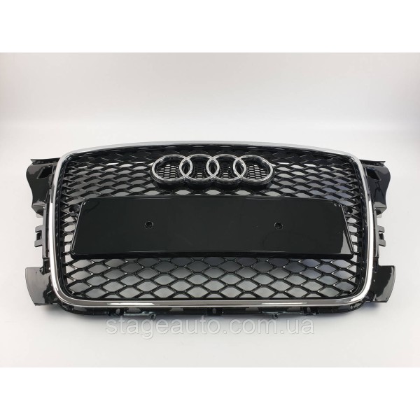 Решетка радиатора Audi A3 2008-2012год Черная с хромом (в стиле RS)