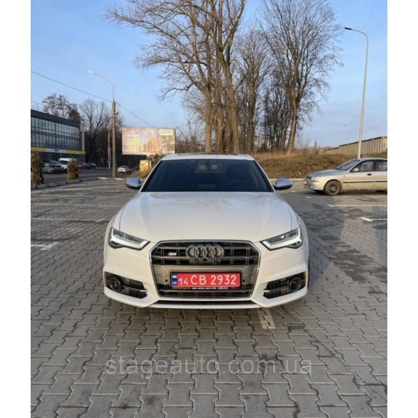 Решетка радиатора Audi A6 2014-2018год Серая с хромом (в стиле S-Line)