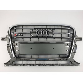 Решетка радиатора Audi Q5 2012-2016год Серая с хромом (в стиле S-Line)