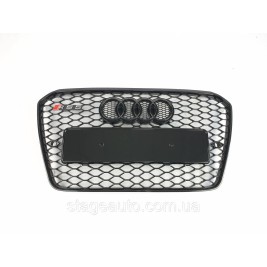 Решетка радиатора Audi A5 2011-2016год Черная (в стиле RS)