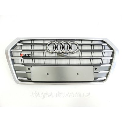 Решітка радіатора Audi Q5 2016-2020 рік Сіра (в стилі S-Line)