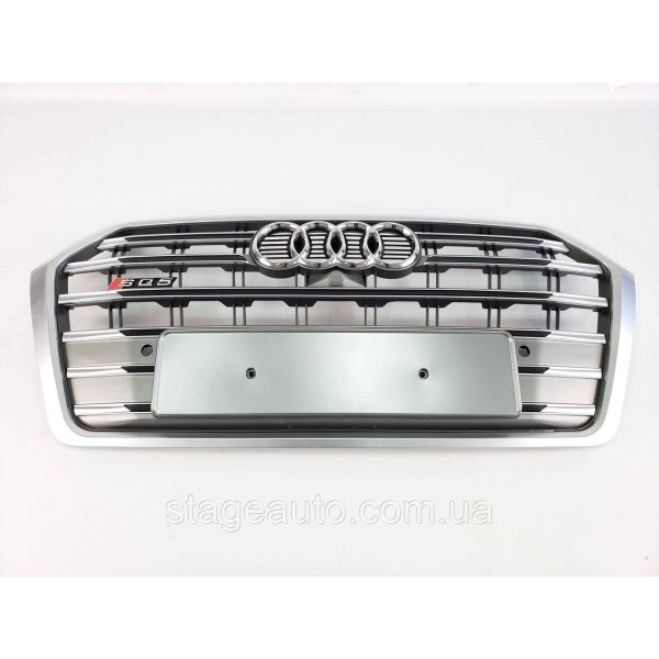 Решітка радіатора Audi Q5 2016-2020 рік Сіра (в стилі S-Line)