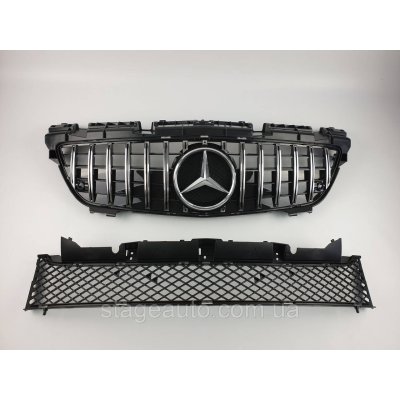 Решітка радіатора на Mercedes SLK-Class R172 2011-2015 рік GT Panamericana (Чорна з хромомом)