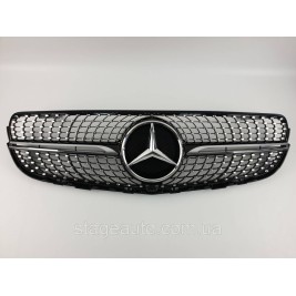 Решетка радиатора на Mercedes GLC / GLC Coupe-Class X253 / C253 Diamond ( Черная с элементами хрома )
