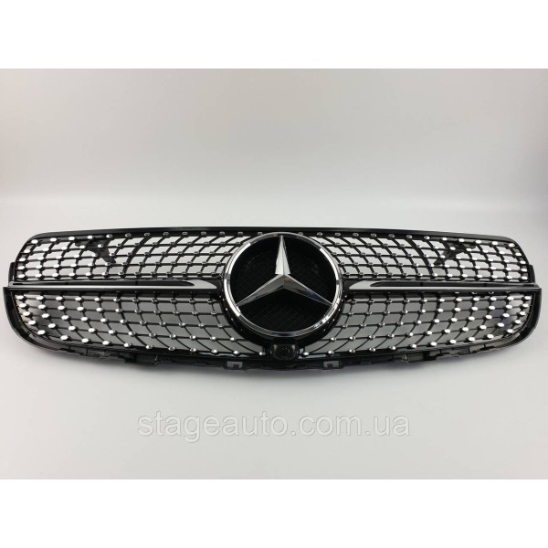 Решетка радиатора на Mercedes GLC / GLC Coupe-Class X253 / C253 Diamond ( Черная с элементами хрома )