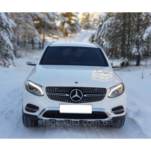 Решетка радиатора на Mercedes GLC / GLC Coupe-Class X253 / C253 Diamond ( Черная с элементами хрома )