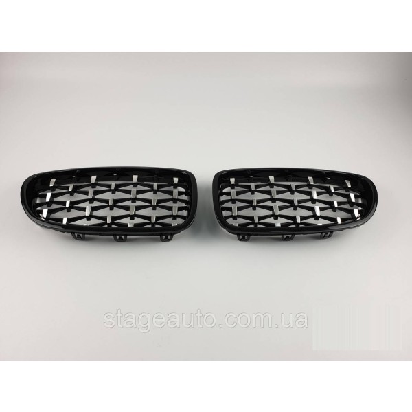 Ноздри на BMW 5 Series F10 2010-2017 год Diamond Silver
