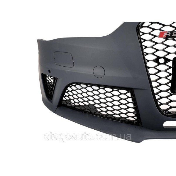 Передний бампер на Audi A4 B8 2011-2015 год ( стиль Audi RS4 )