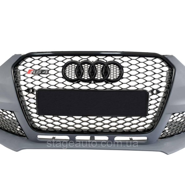 Передний бампер на Audi A4 B8 2011-2015 год ( стиль Audi RS4 )