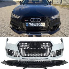 Передний бампер на Audi A6 C7 2014-2018 год ( в стиле Audi RS6 Quattro )